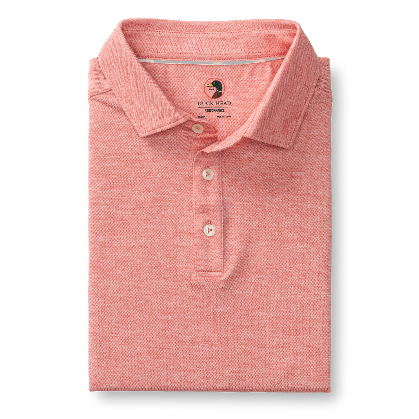 Duck Head Summerford Performance Pique Polo - Classic Red Heather