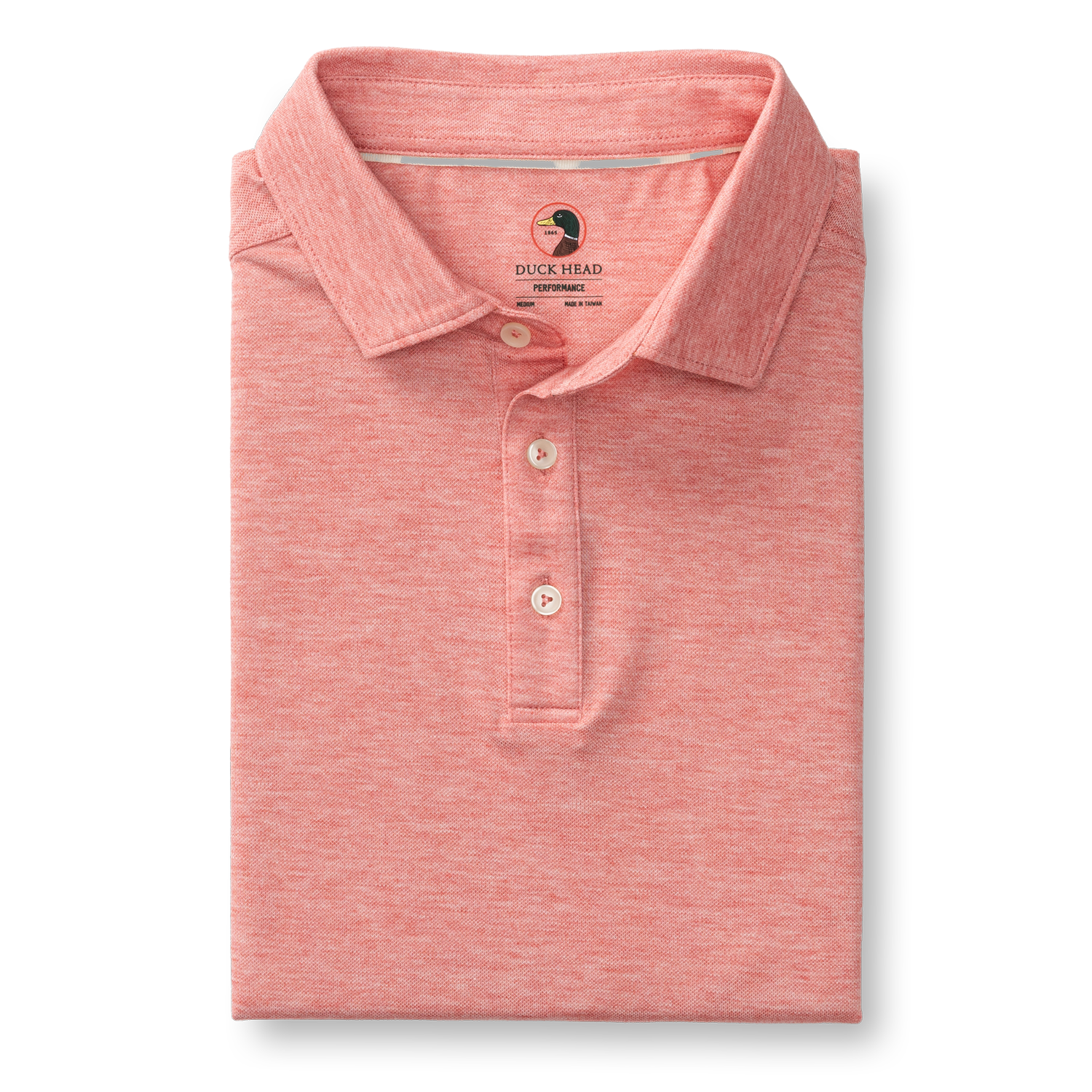 Duck Head Summerford Performance Pique Polo - Classic Red Heather