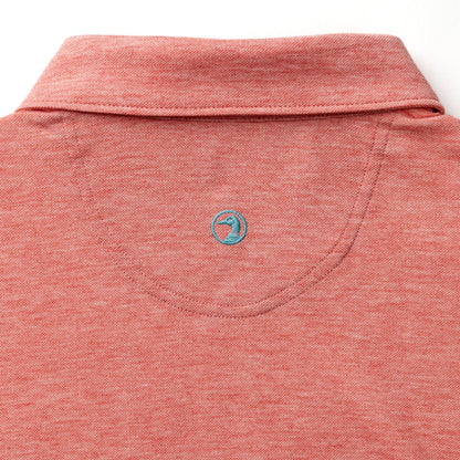 Duck Head Summerford Performance Pique Polo - Classic Red Heather