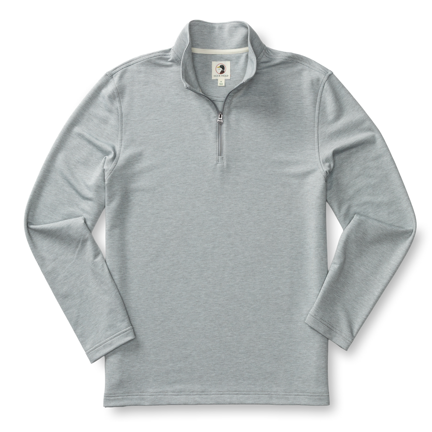Duck Head Summerford Striped Performance 1/4 Zip Pullover - Ultimate Grey Heathe