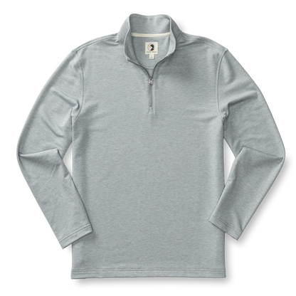 Duck Head Summerford Striped Performance 1/4 Zip Pullover - Ultimate Grey Heathe