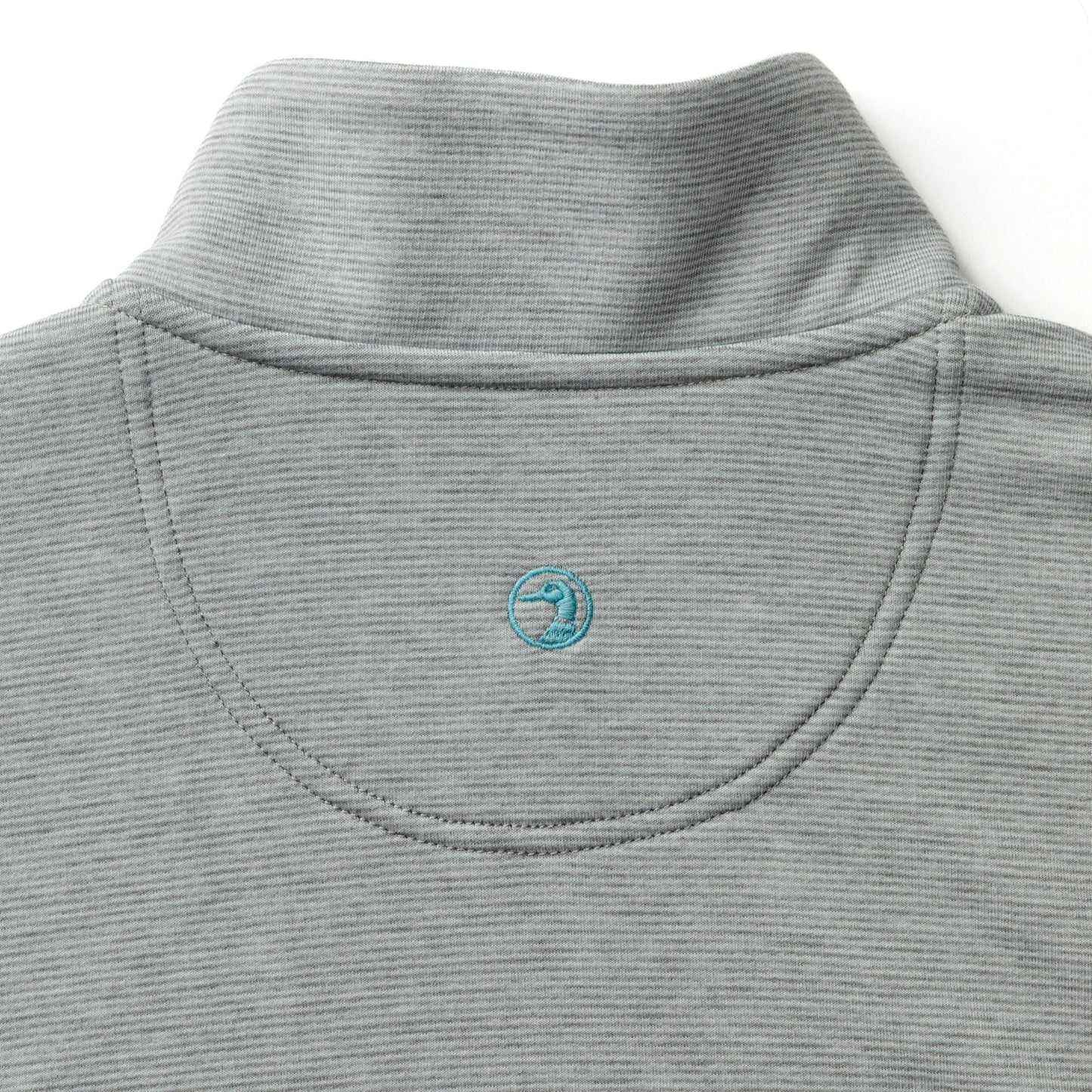 Duck Head Summerford Striped Performance 1/4 Zip Pullover - Ultimate Grey Heathe