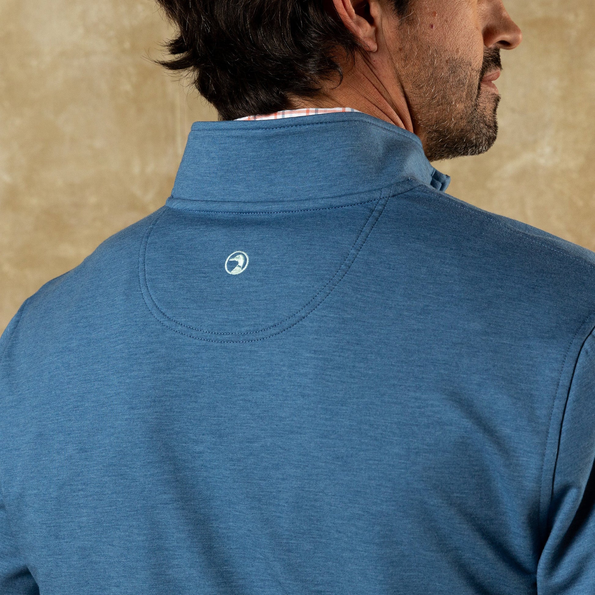 Duck Head Dunmore Performance 1/4 Zip Pullover - Blue Horizon Heather