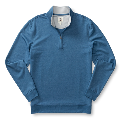 Duck Head Dunmore Performance 1/4 Zip Pullover - Blue Horizon Heather