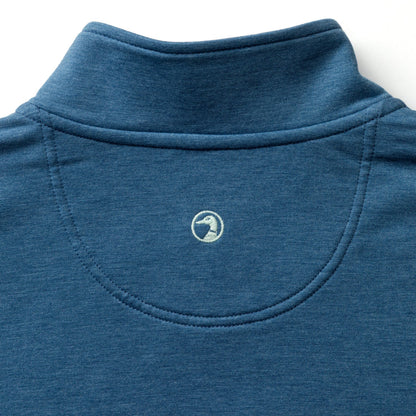 Duck Head Dunmore Performance 1/4 Zip Pullover - Blue Horizon Heather