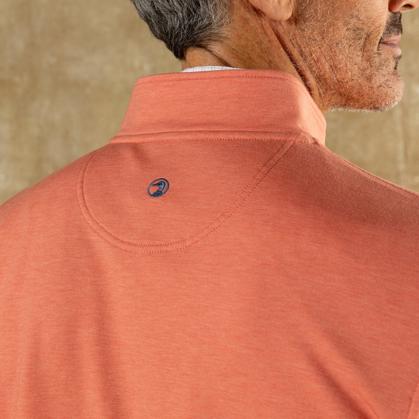 Duck Head Dunmore Performance 1/4 Zip Pullover - Coral Heather