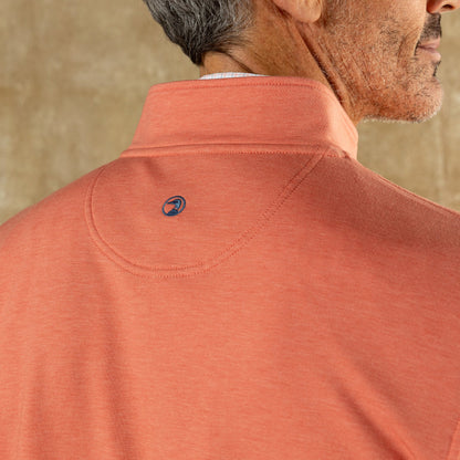 Duck Head Dunmore Performance 1/4 Zip Pullover - Coral Heather