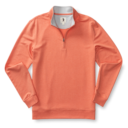 Duck Head Dunmore Performance 1/4 Zip Pullover - Coral Heather
