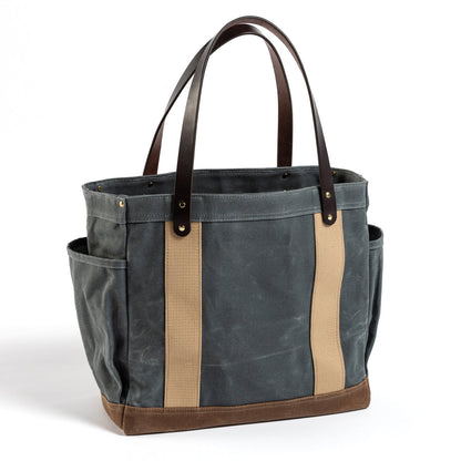 Duck Head Waxed Canvas Tote - Charcoal