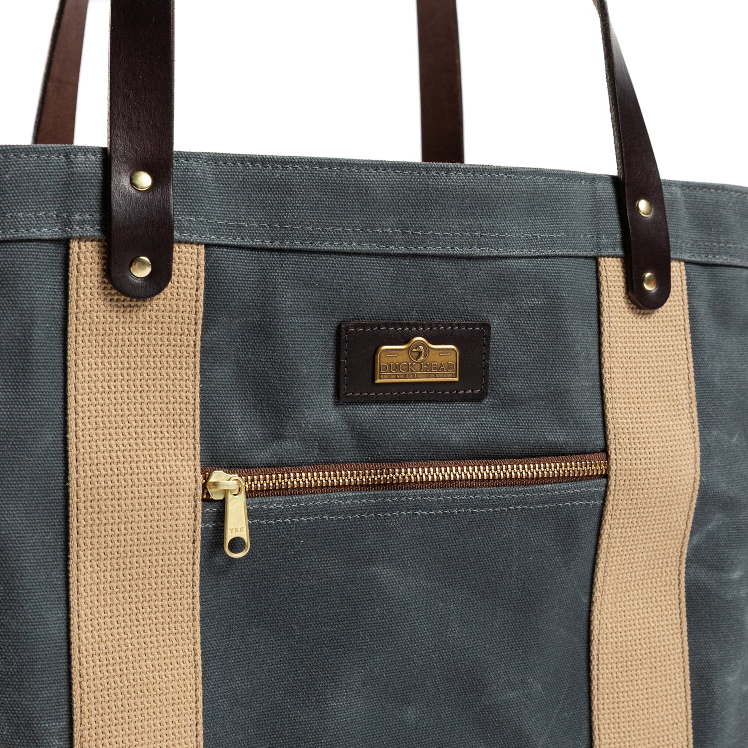 Duck Head Waxed Canvas Tote - Charcoal