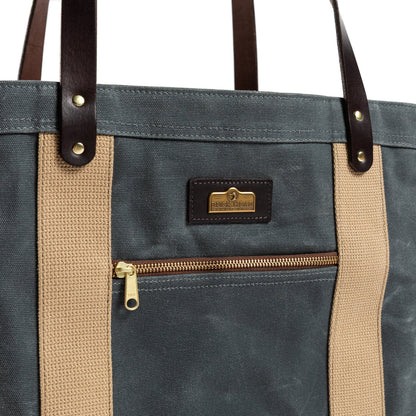 Duck Head Waxed Canvas Tote - Charcoal