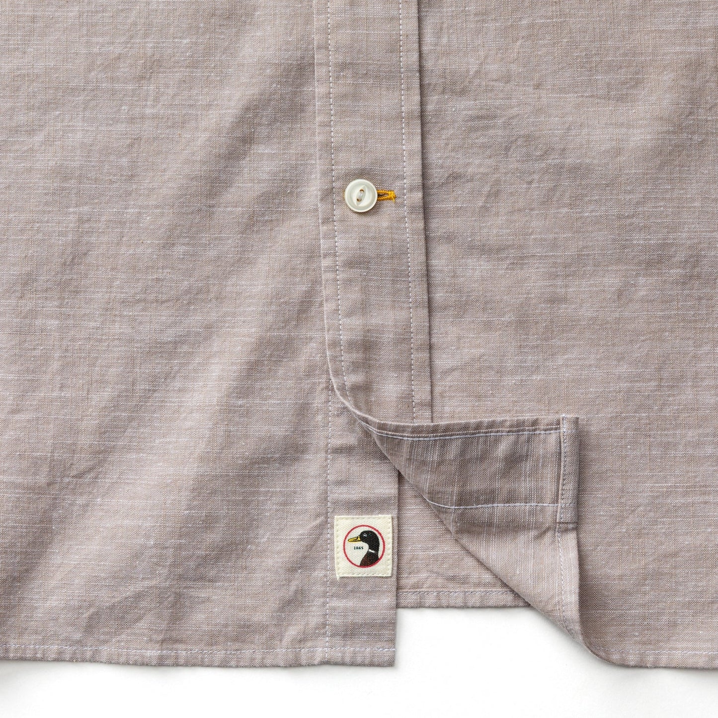 Duck Head Cotton Chambray Sport Shirt - Verona Solid - Clay