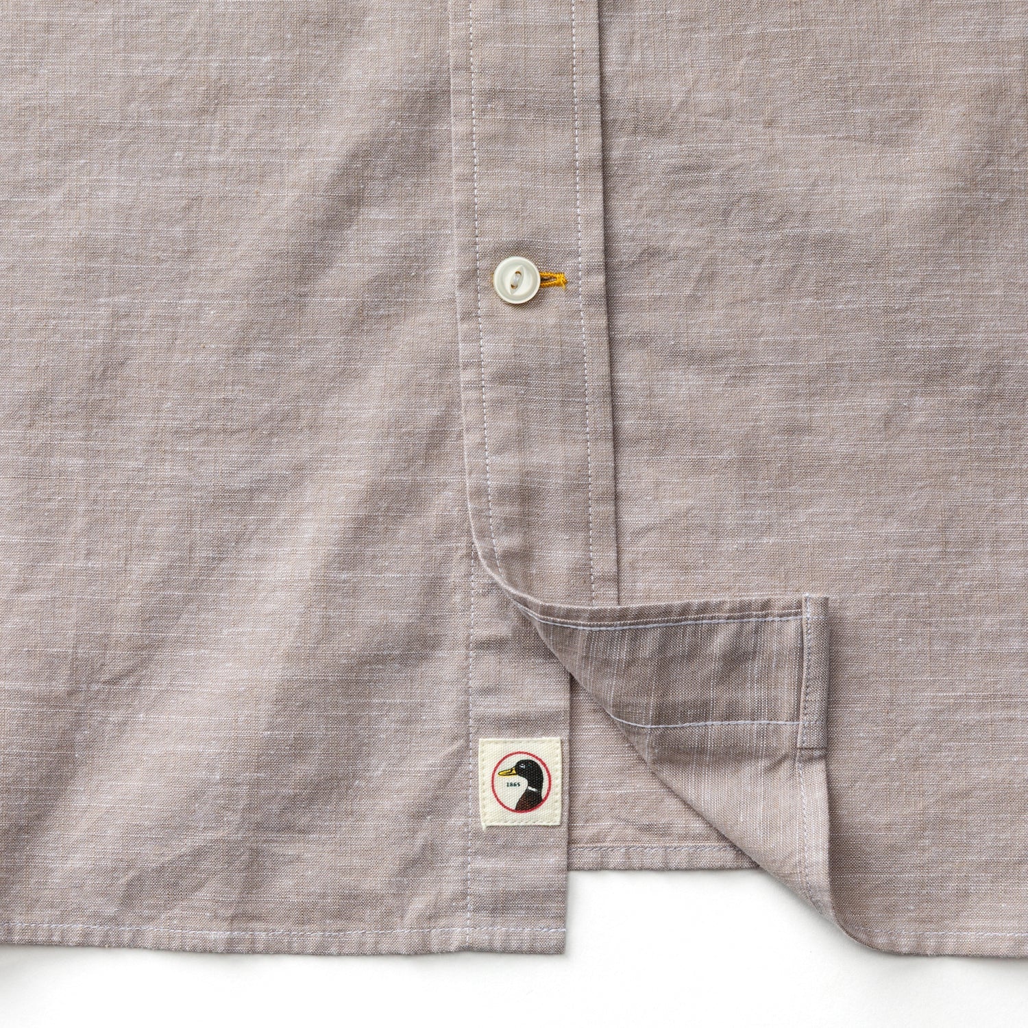Duck Head Cotton Chambray Sport Shirt - Verona Solid - Clay