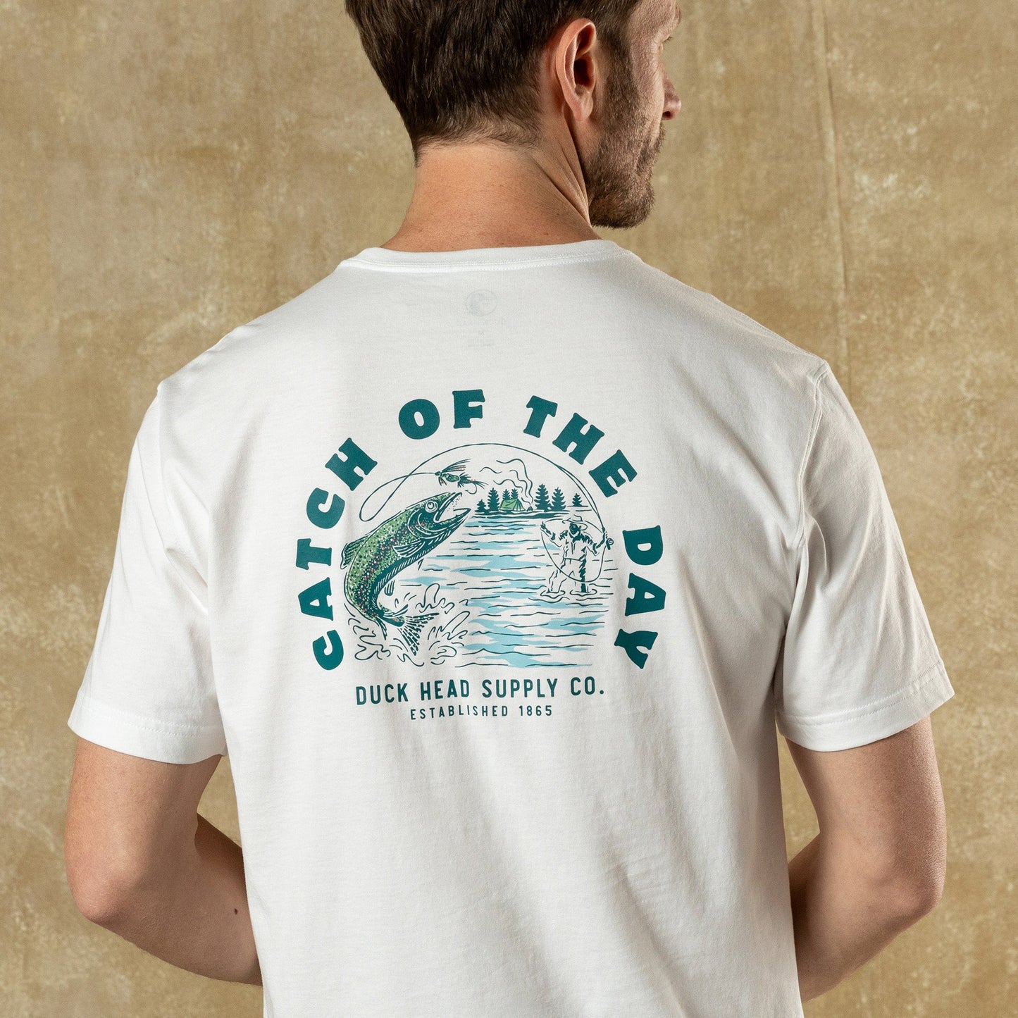 Duck Head Catch Of The Day T-Shirt - Soft White