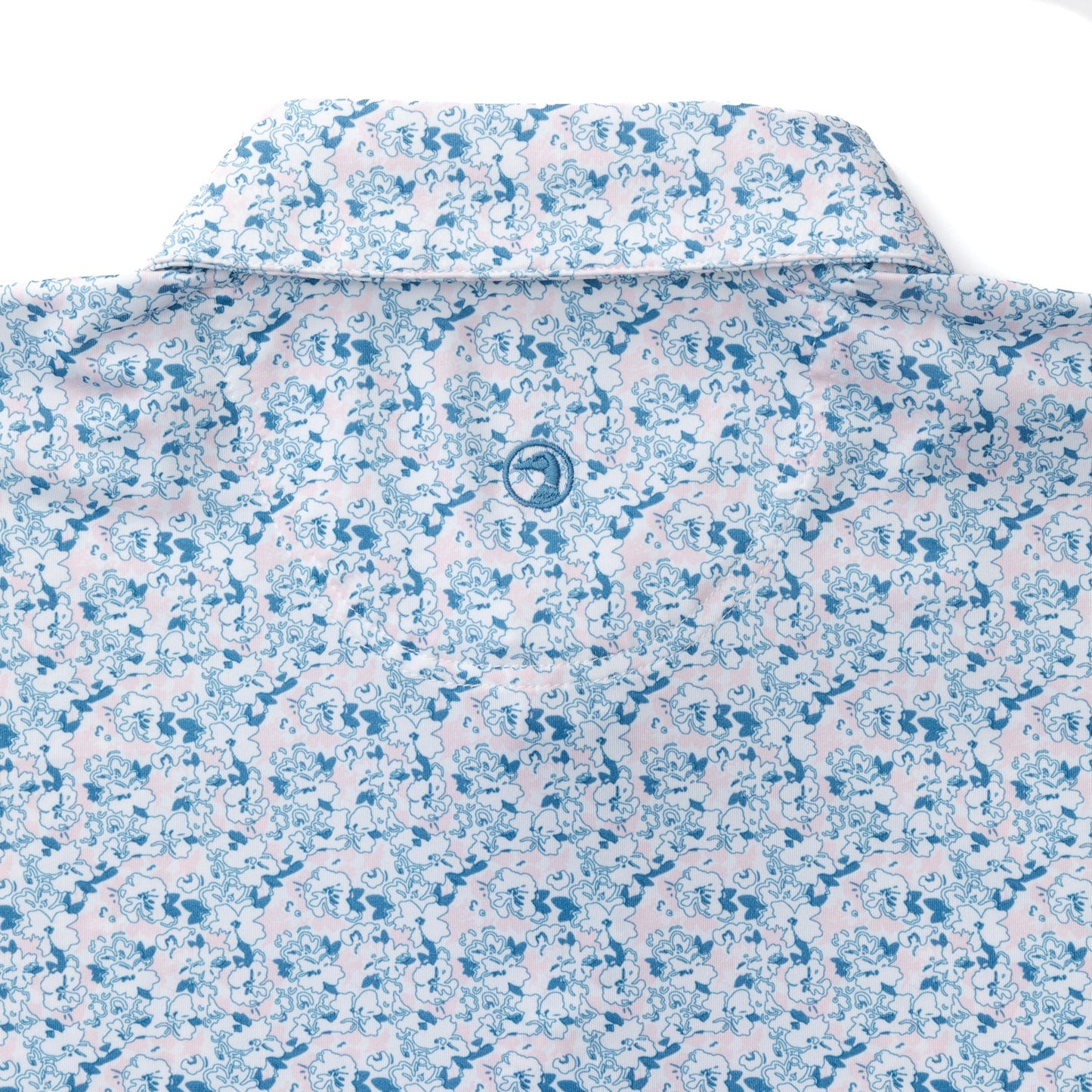 Duck Head Long Drive Performance Polo - Canopy Floral - Pastel Pink