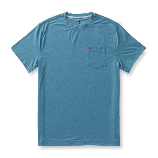 Duck Head Windward Performance T-Shirt - Sunwashed Blue Heather