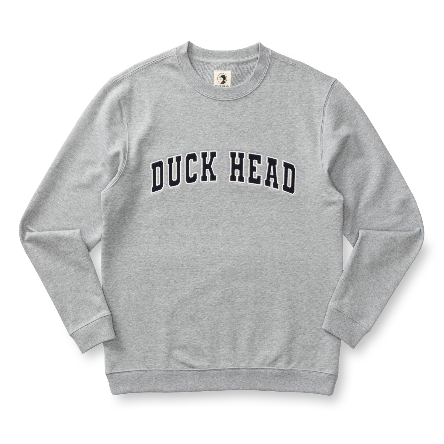 Duck Head Applique Crewneck Sweatshirt - Heather Grey