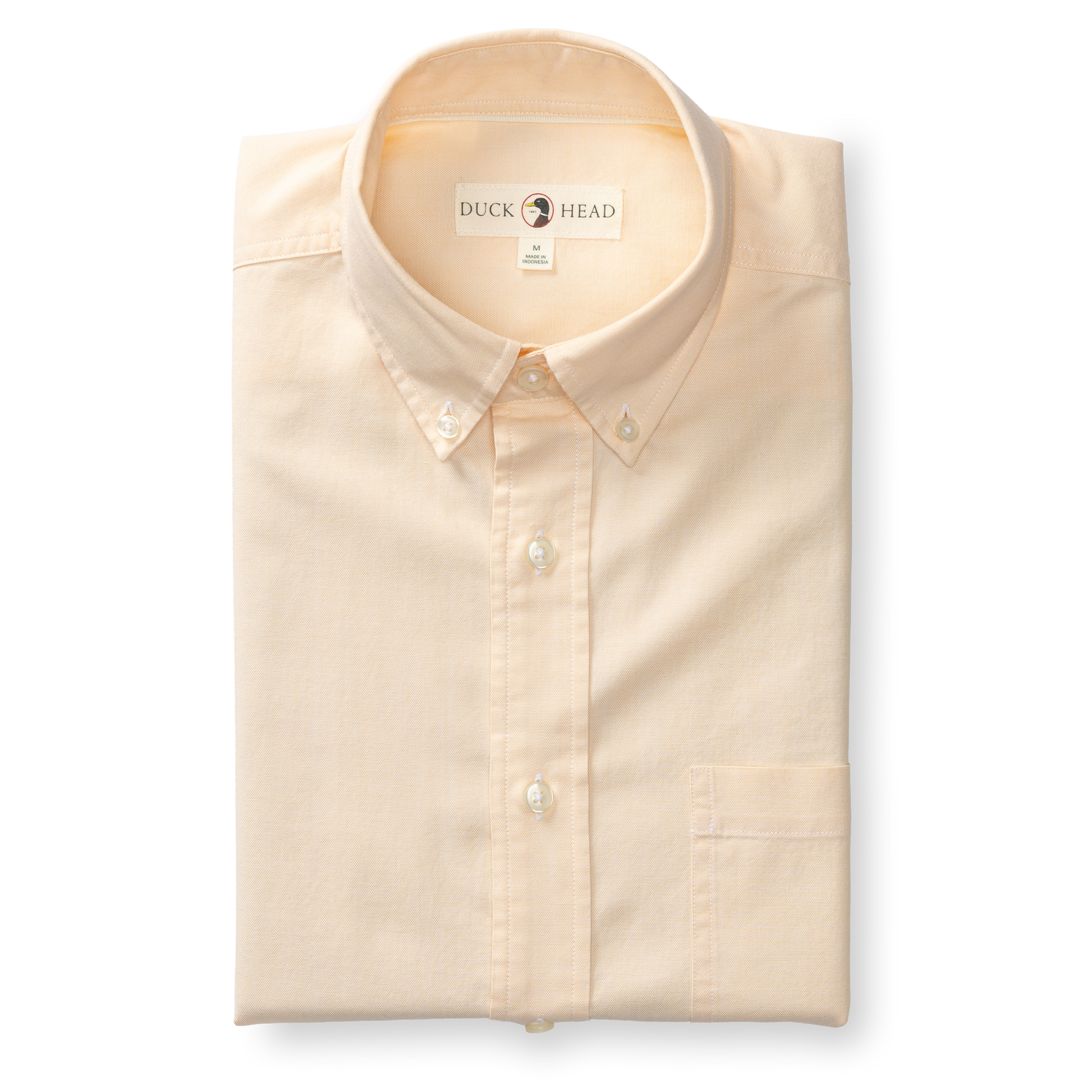 Duck Head Cotton Oxford Sport Shirt - Morris Solid - Yellow
