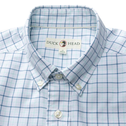Duck Head Cotton Oxford Sport Shirt - Kline Plaid - Sunwashed Blue