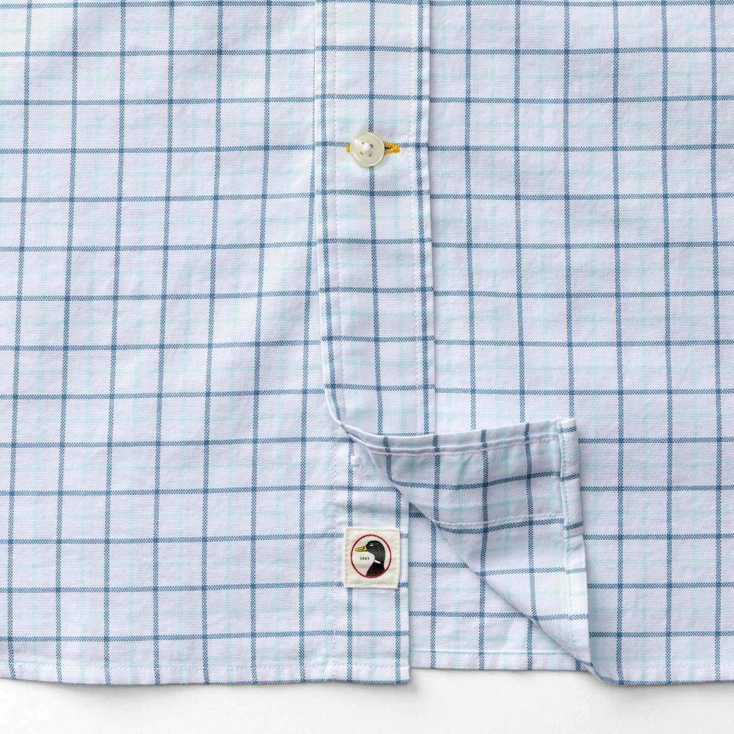Duck Head Cotton Oxford Sport Shirt - Kline Plaid - Sunwashed Blue