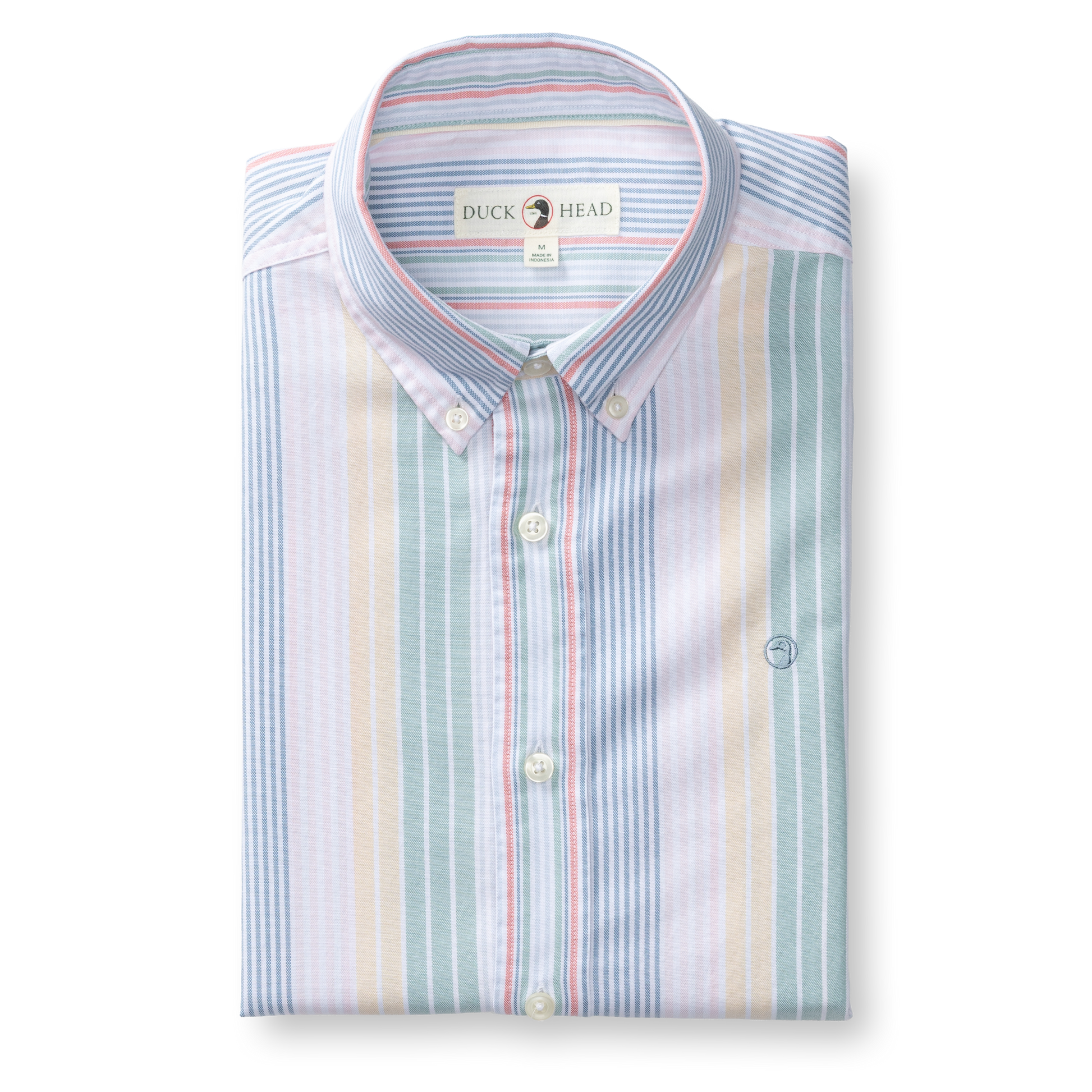 Duck Head Cotton Oxford Sport Shirt - Prescott Stripe - Multi