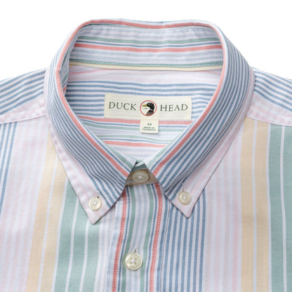 Duck Head Cotton Oxford Sport Shirt - Prescott Stripe - Multi
