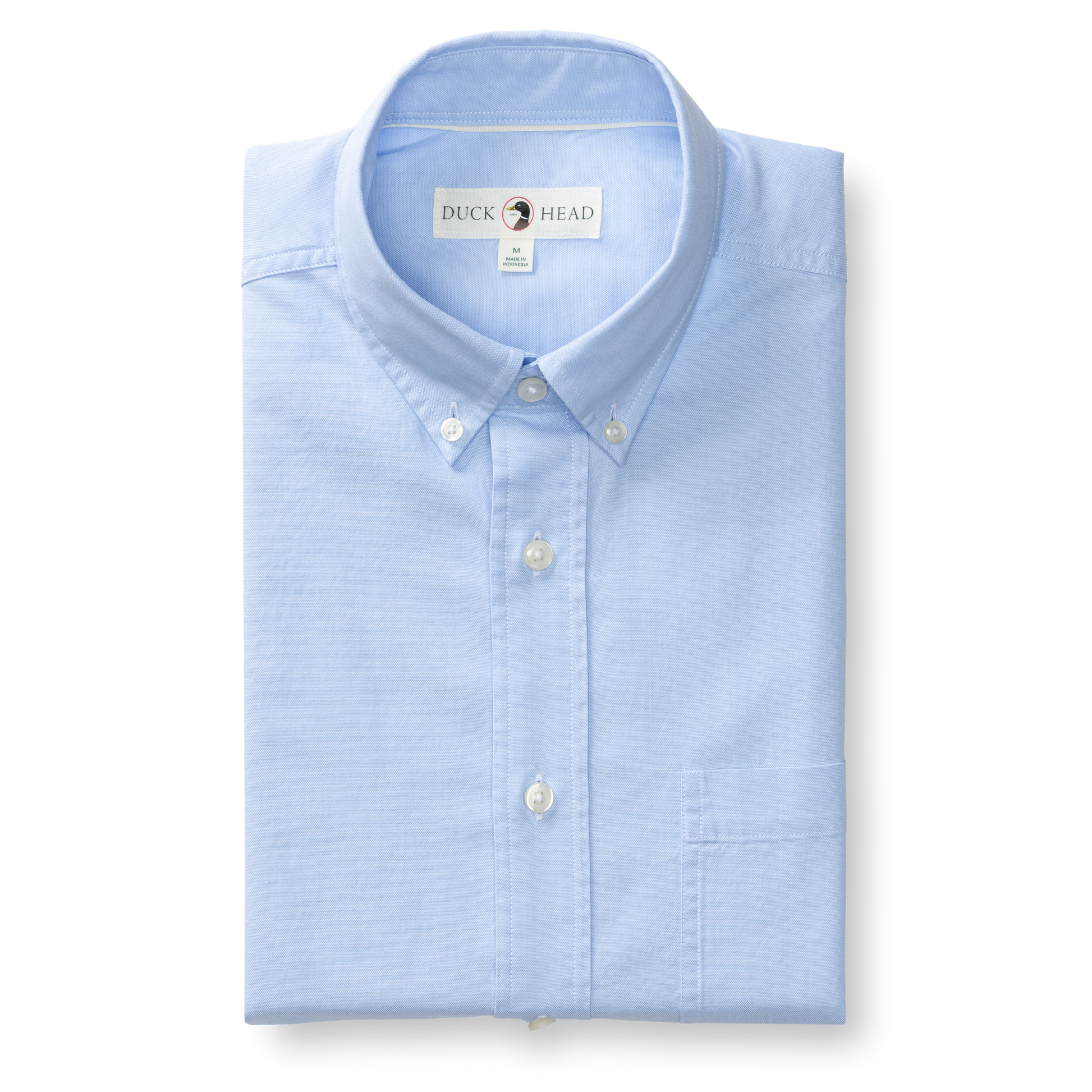 Duck Head Cotton Oxford Sport Shirt - Morris Solid - Serenity Blue