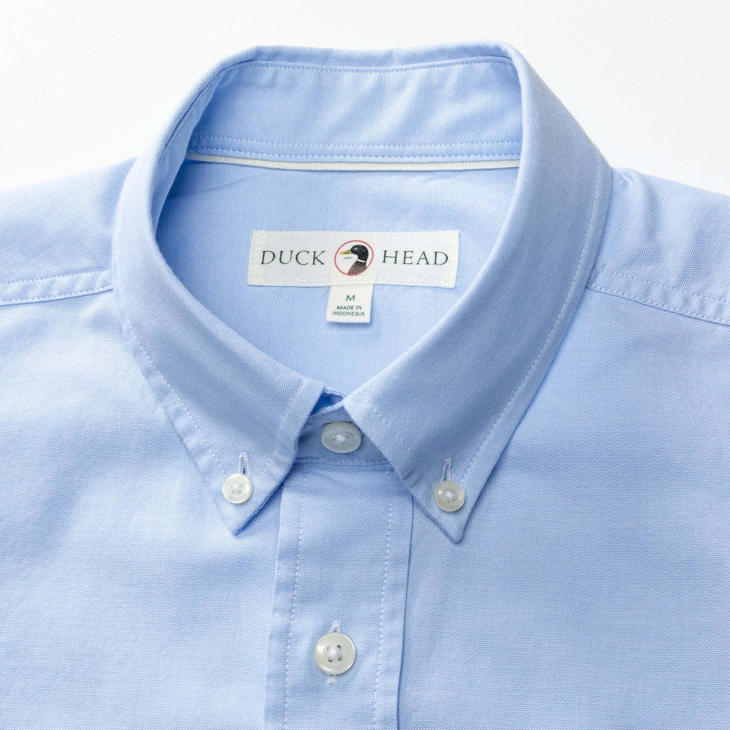Duck Head Cotton Oxford Sport Shirt - Morris Solid - Serenity Blue