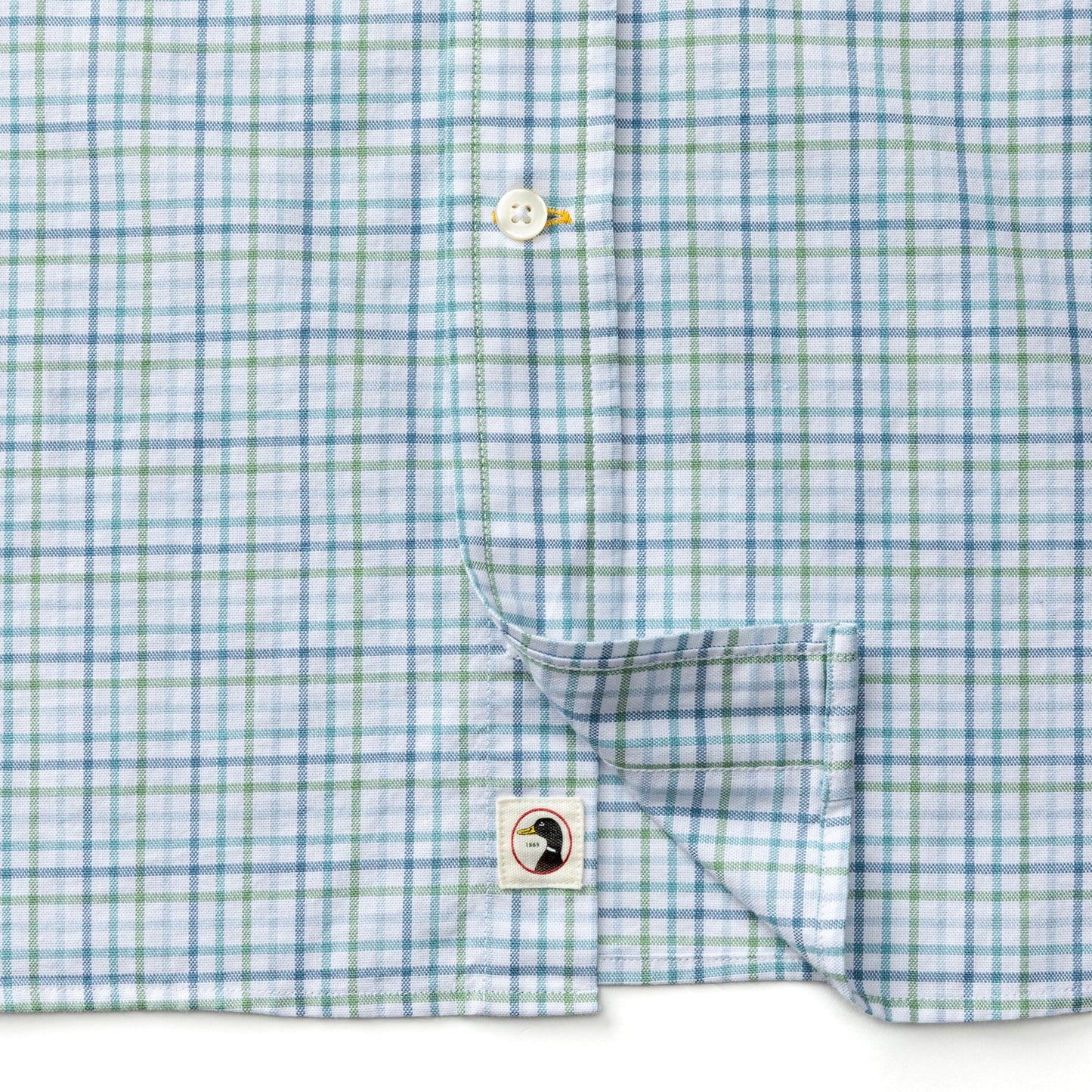 Duck Head Cotton Oxford Sport Shirt - Cooke Plaid - Aspen Green
