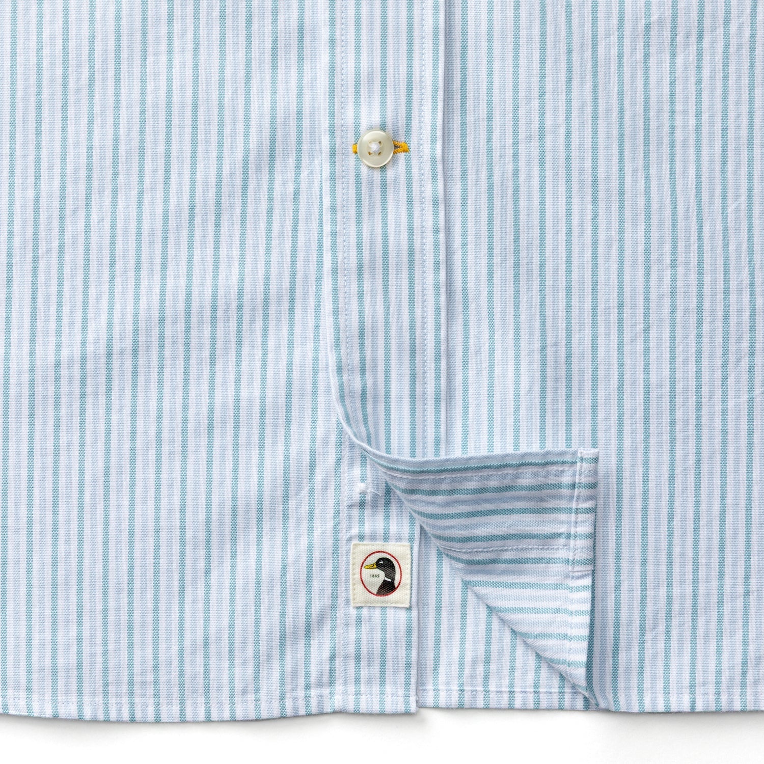 Duck Head Cotton Oxford Sport Shirt - Collins Stripe - Lake Blue