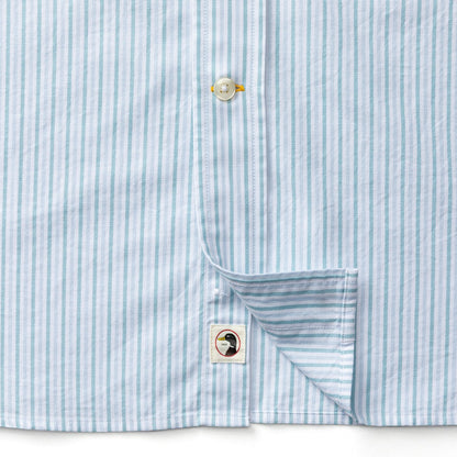 Duck Head Cotton Oxford Sport Shirt - Collins Stripe - Lake Blue