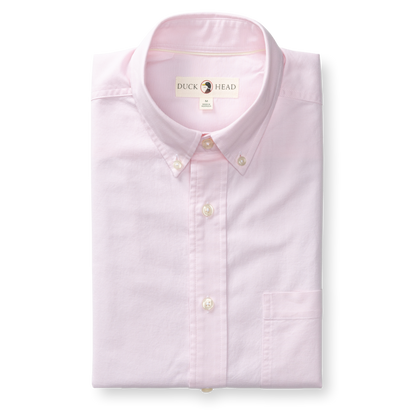 Duck Head Cotton Oxford Sport Shirt - Morris Solid - Pale Pink