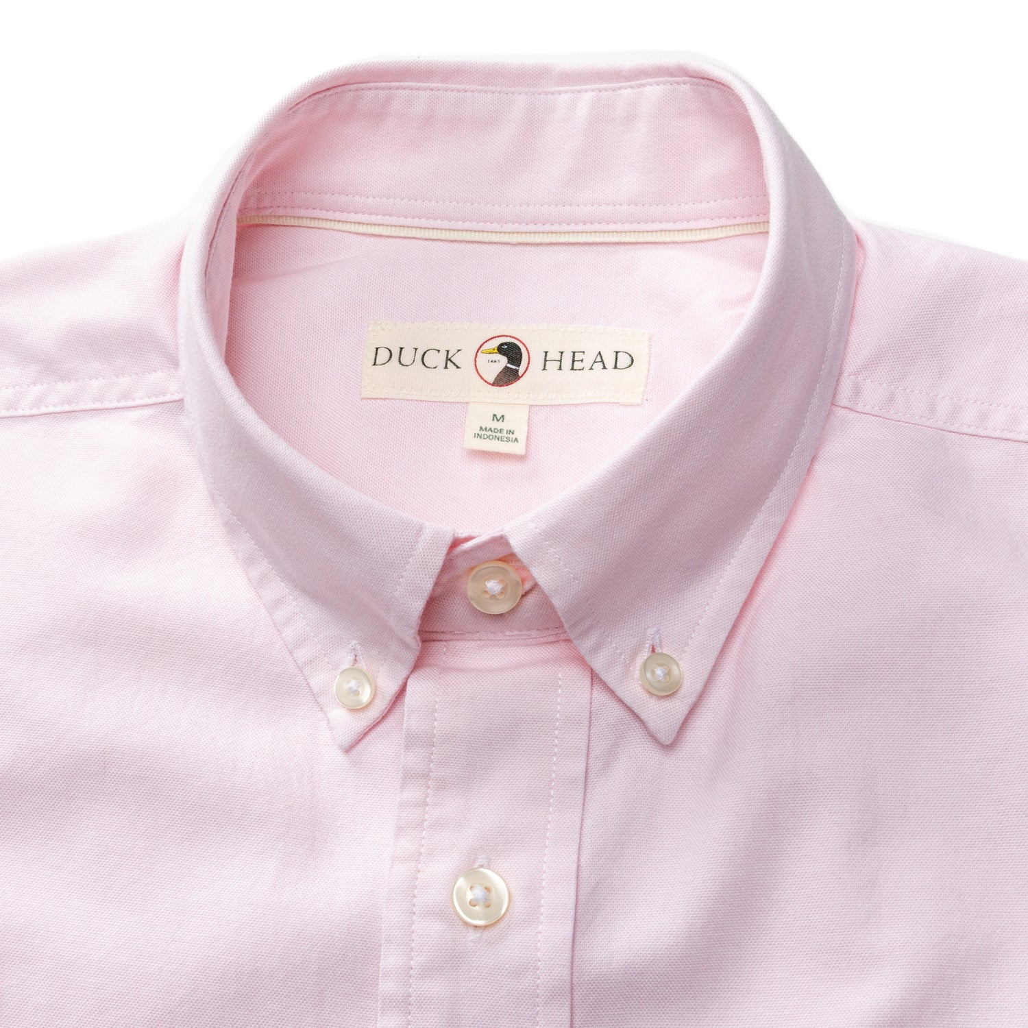 Duck Head Cotton Oxford Sport Shirt - Morris Solid - Pale Pink