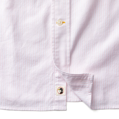 Duck Head Cotton Oxford Sport Shirt - Collins Stripe - Pale Pink