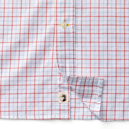 Duck Head Cotton Oxford Sport Shirt - Kline Plaid - Rosewood
