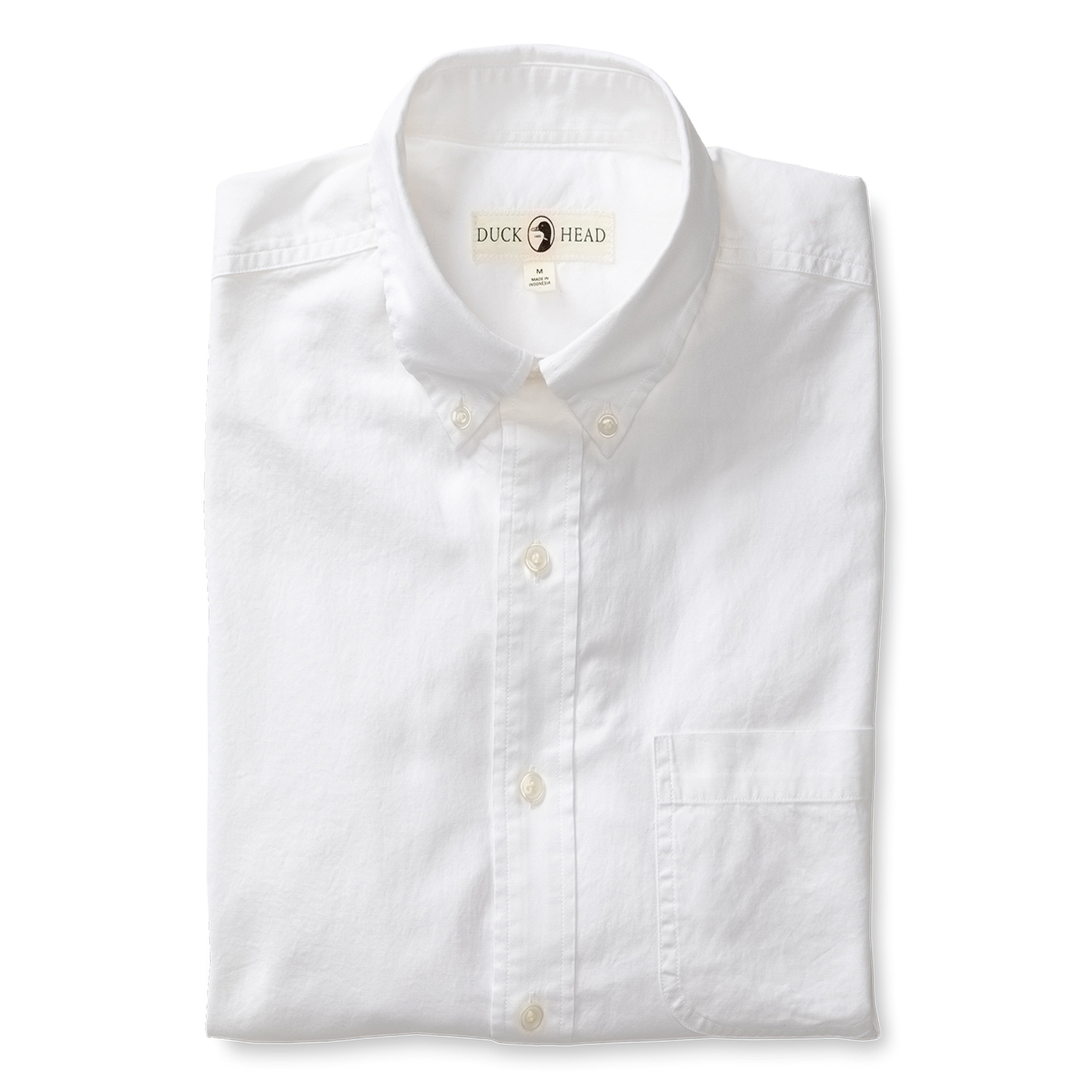Duck Head Cotton Oxford Sport Shirt - Morris Solid - White