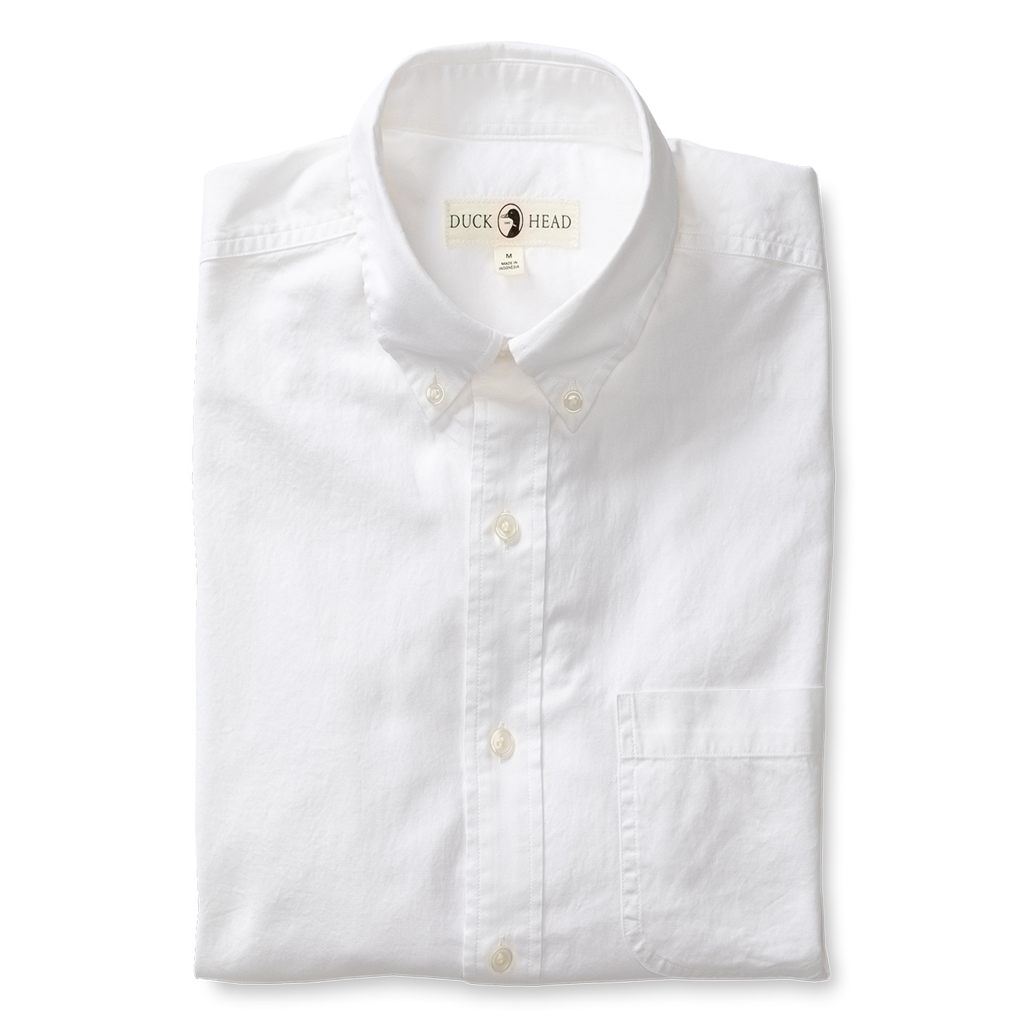 Duck Head Cotton Oxford Sport Shirt - Morris Solid - White