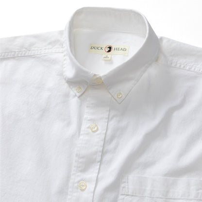 Duck Head Cotton Oxford Sport Shirt - Morris Solid - White