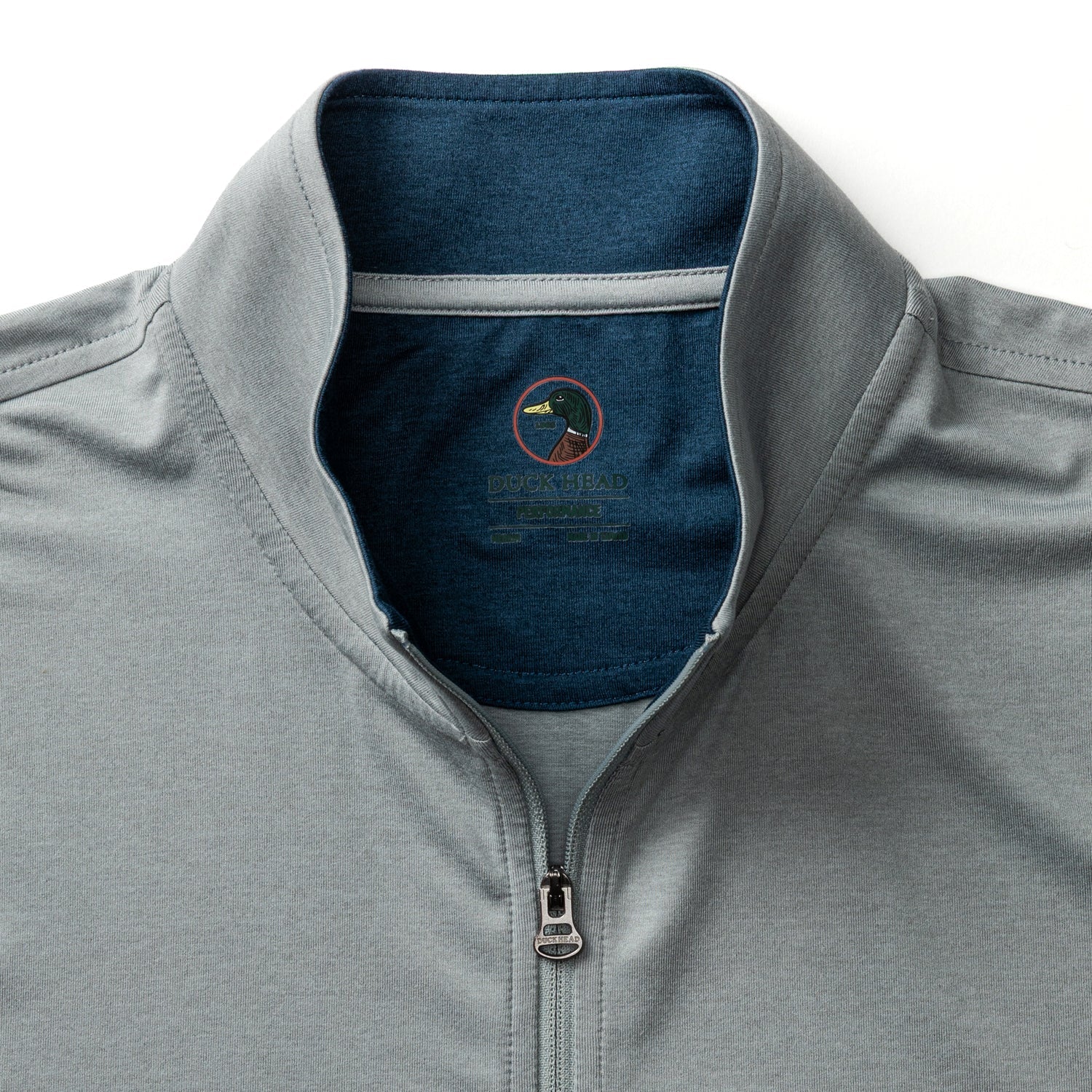Duck Head Long Drive Performance 1/4 Zip Pullover - Quarry Grey Heather