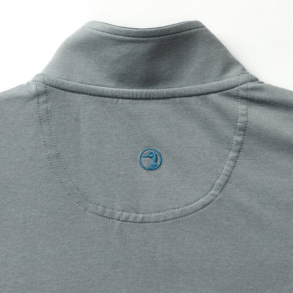 Duck Head Long Drive Performance 1/4 Zip Pullover - Quarry Grey Heather