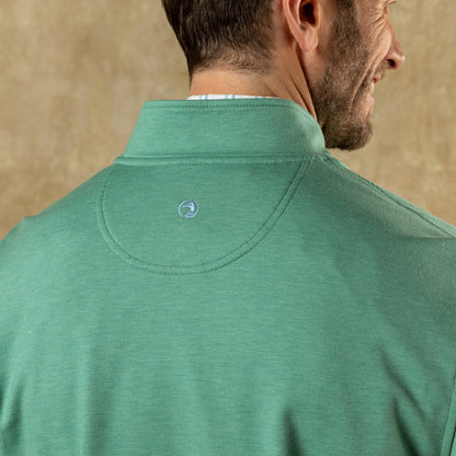 Duck Head Dunmore Performance 1/4 Zip Pullover - Aspen Green Heather