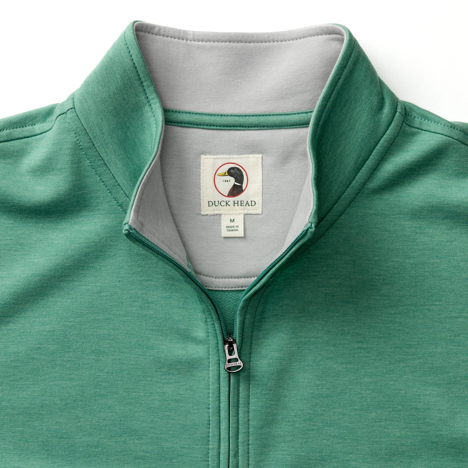 Duck Head Dunmore Performance 1/4 Zip Pullover - Aspen Green Heather