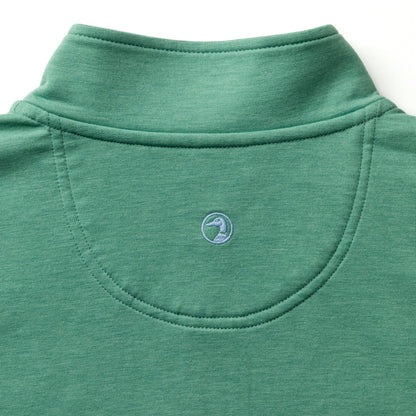 Duck Head Dunmore Performance 1/4 Zip Pullover - Aspen Green Heather