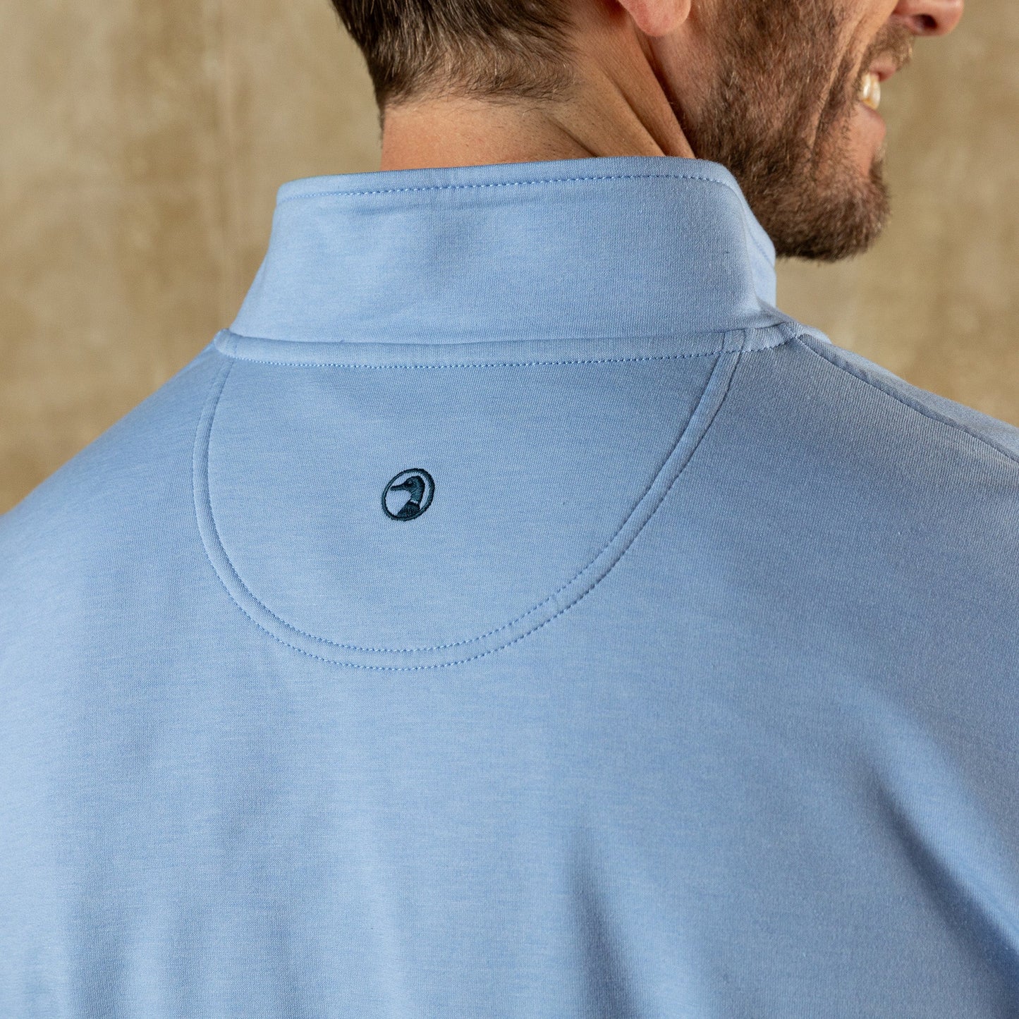 Duck Head Dunmore Performance 1/4 Zip Pullover - Serenity Blue Heather