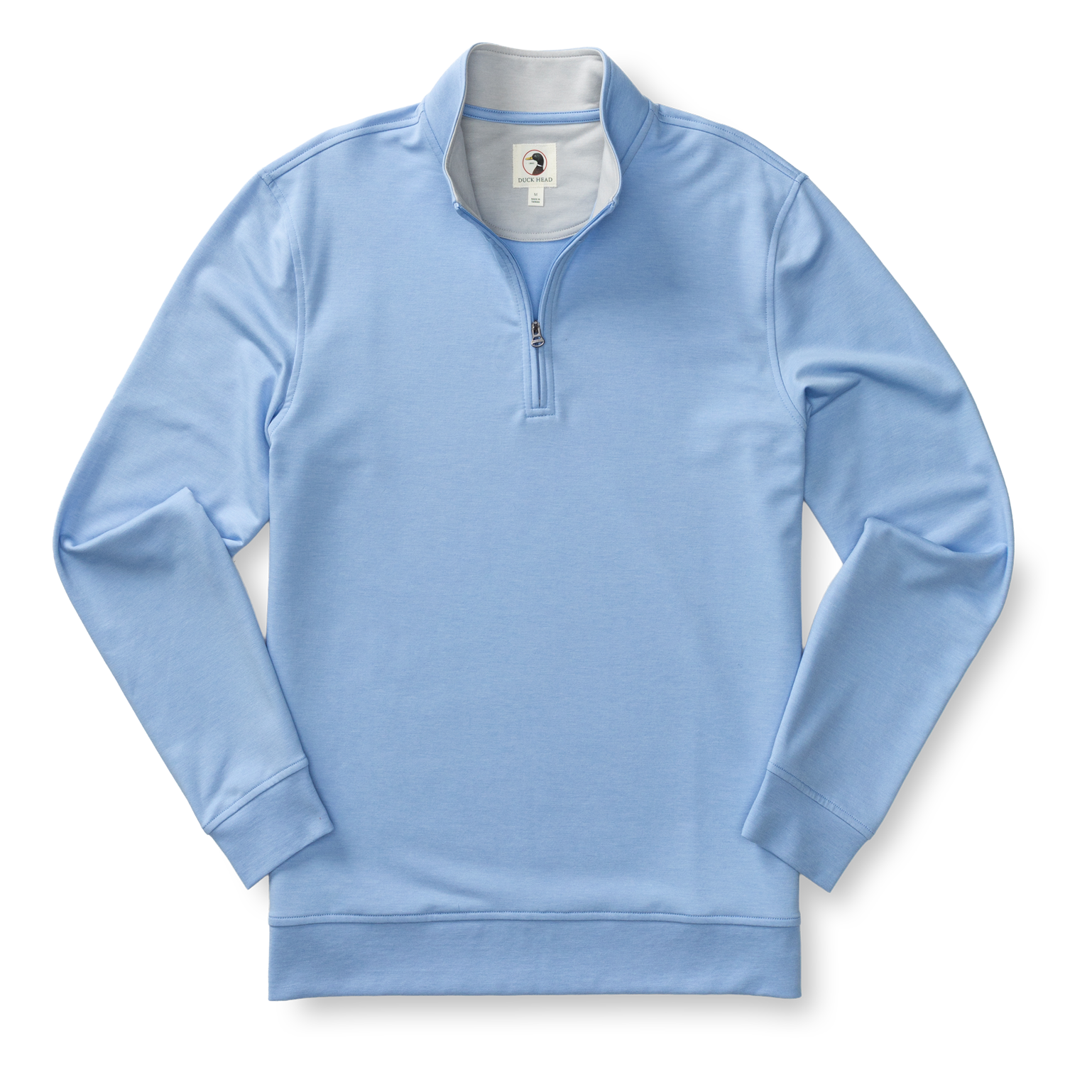 Duck Head Dunmore Performance 1/4 Zip Pullover - Serenity Blue Heather