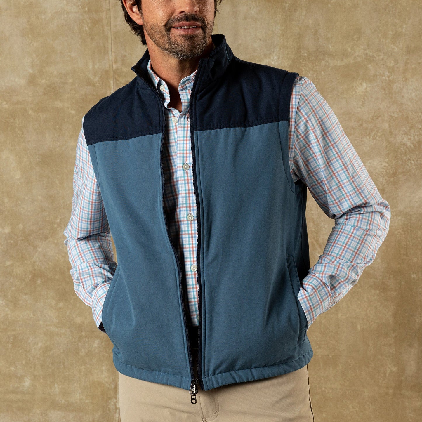 Duck Head Long Drive Performance Vest - Navy