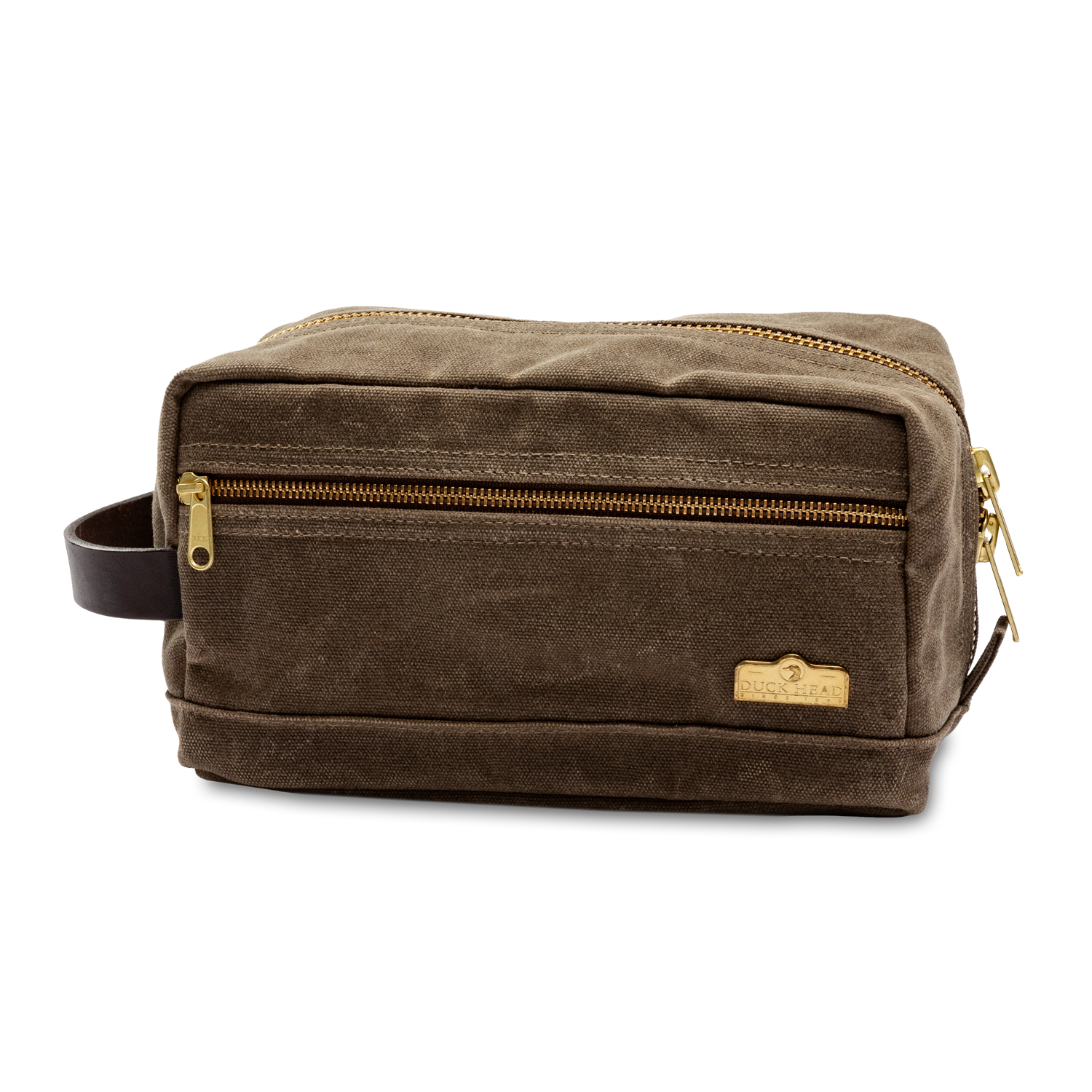 Duck Head Waxed Canvas Dopp Kit - Field Brown