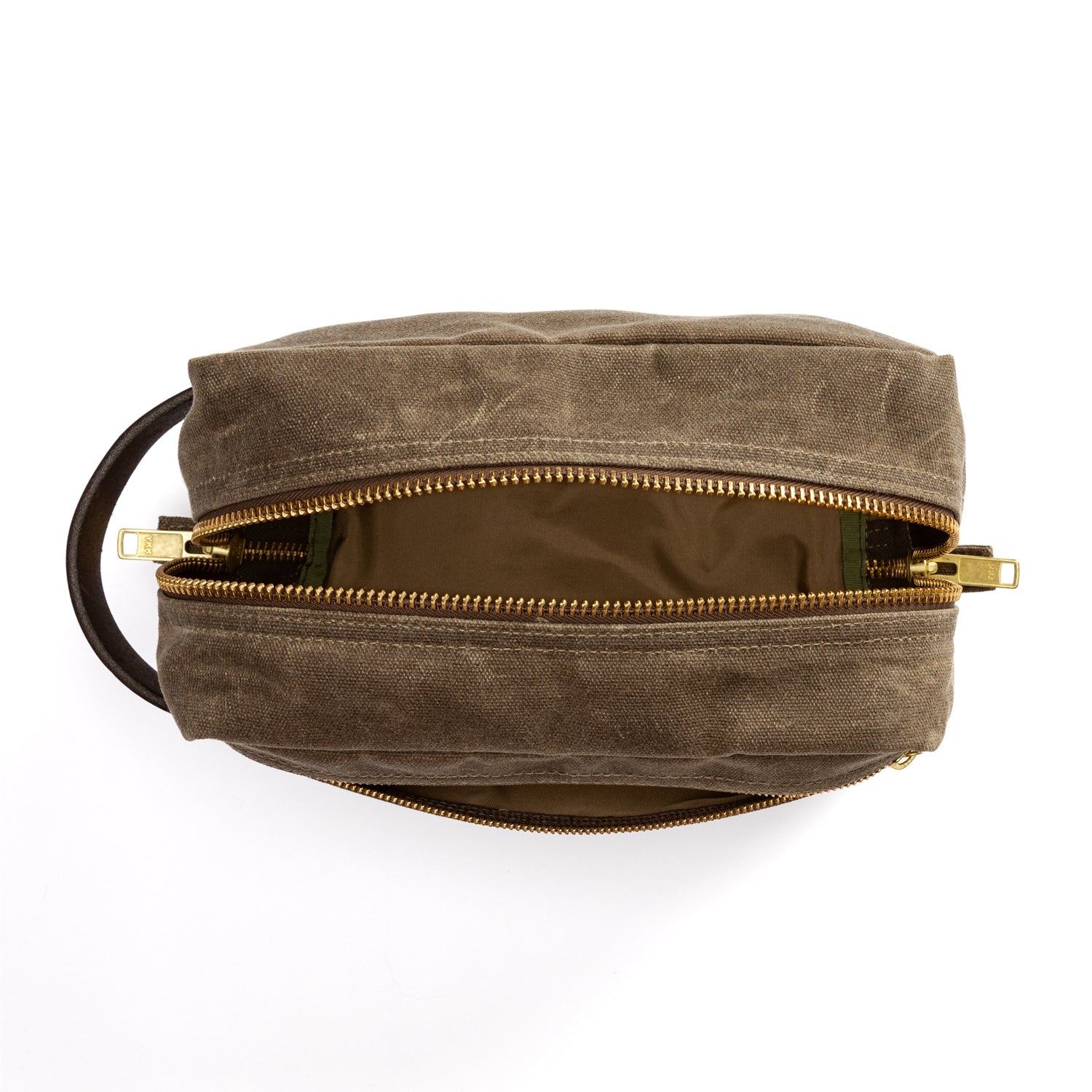 Duck Head Waxed Canvas Dopp Kit - Field Brown