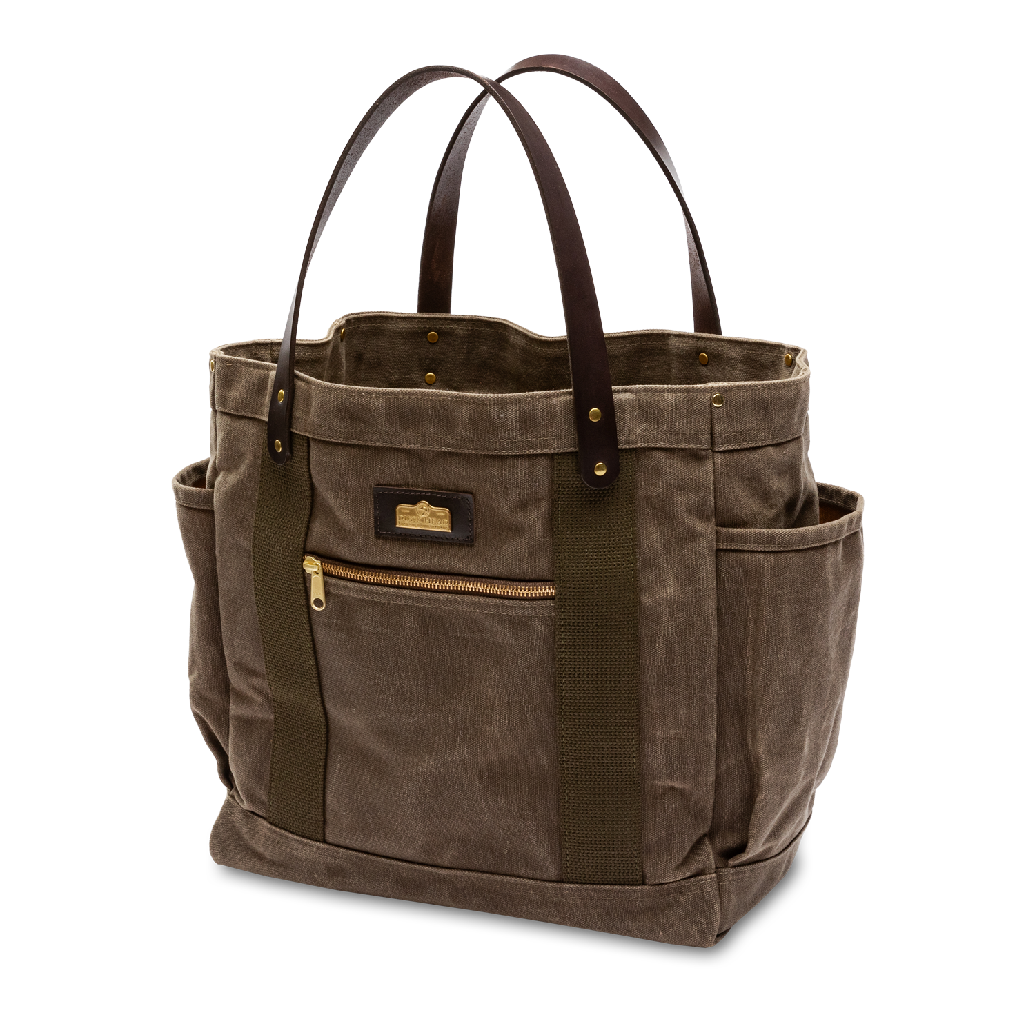 Duck Head Waxed Canvas Tote - Field Brown
