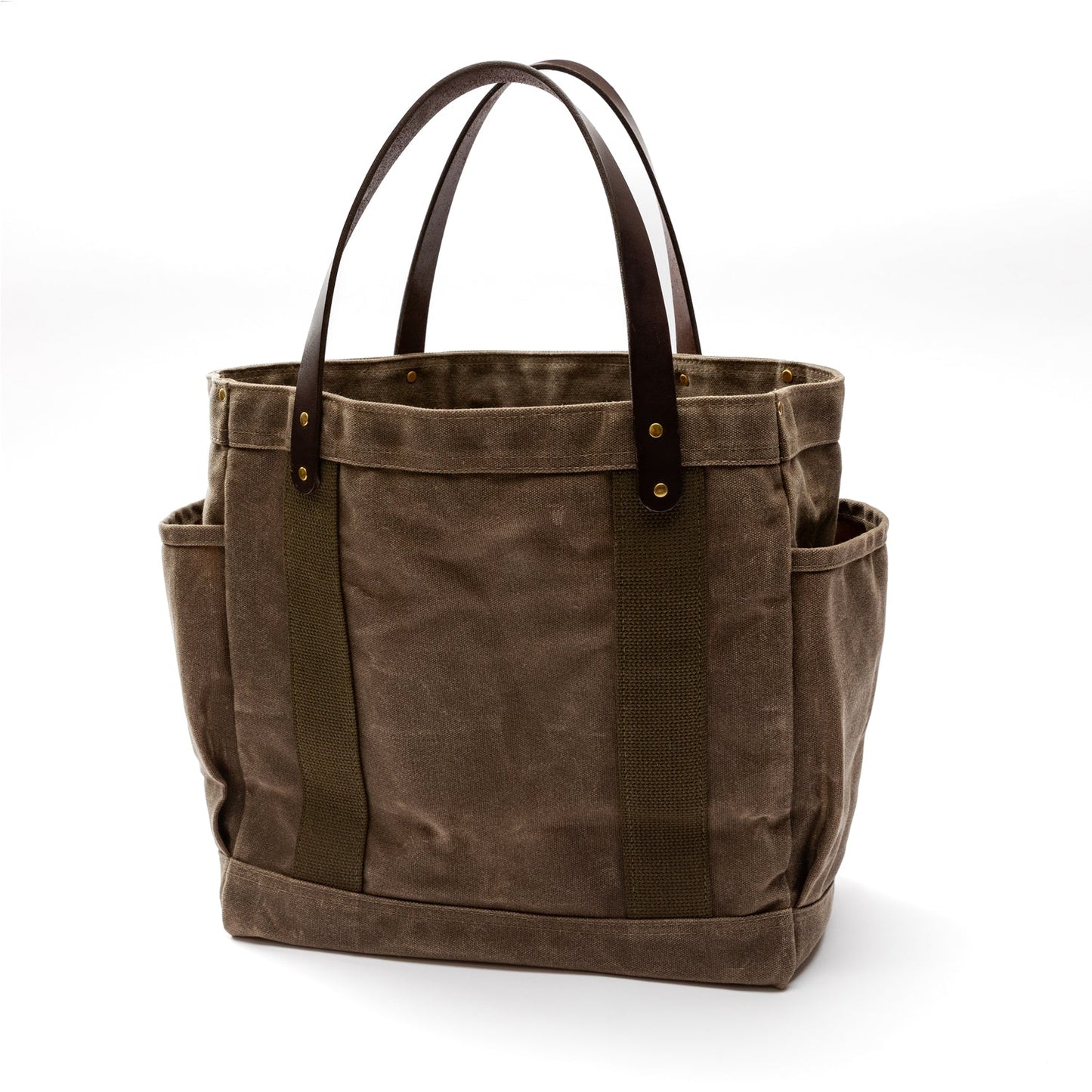 Duck Head Waxed Canvas Tote - Field Brown